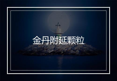 金丹附延颗粒