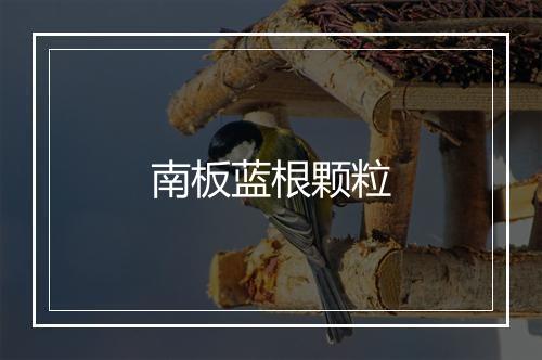 南板蓝根颗粒