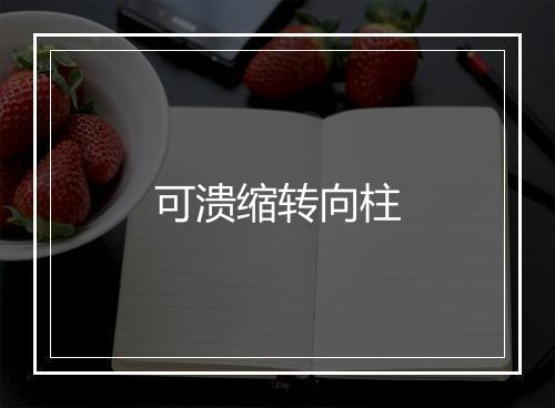 可溃缩转向柱