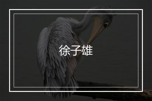 徐子雄