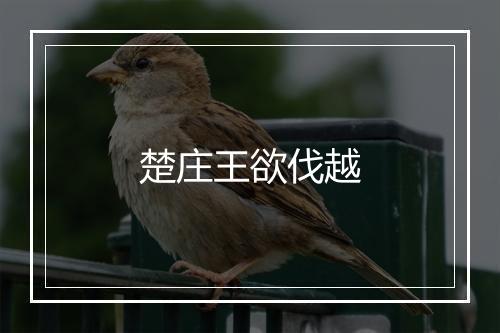 楚庄王欲伐越