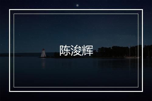 陈浚辉