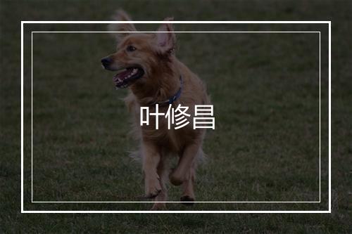 叶修昌