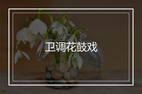 卫调花鼓戏