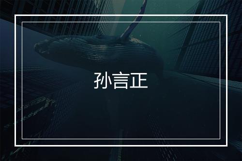 孙言正