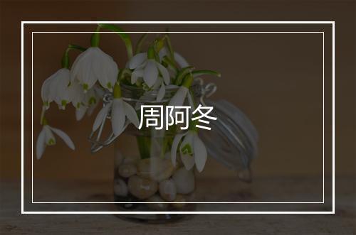 周阿冬