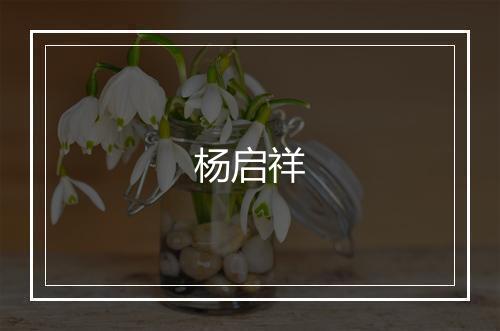 杨启祥