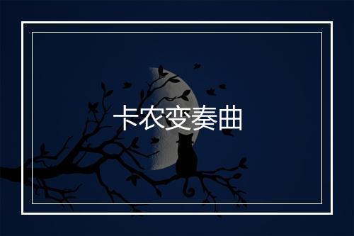 卡农变奏曲