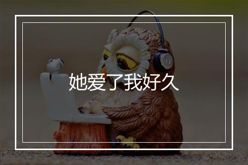 她爱了我好久