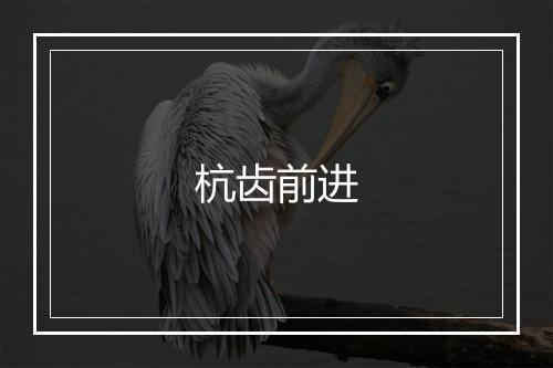 杭齿前进