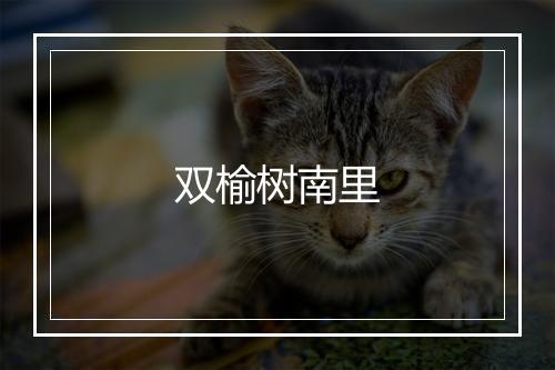 双榆树南里