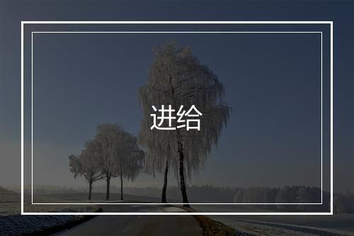 进给