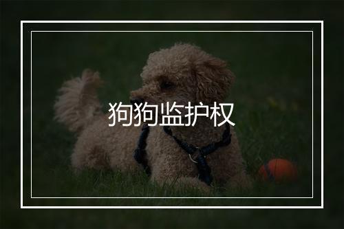 狗狗监护权