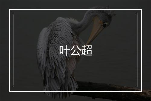 叶公超