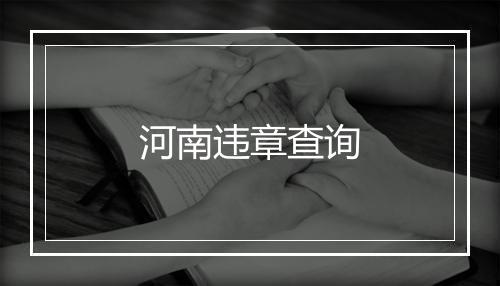 河南违章查询