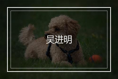 吴进明