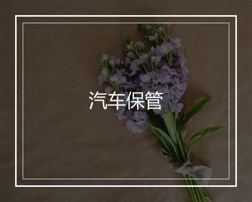 汽车保管