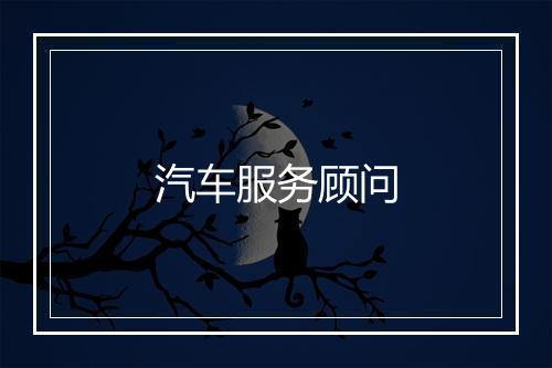 汽车服务顾问