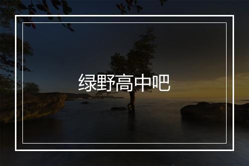 绿野高中吧