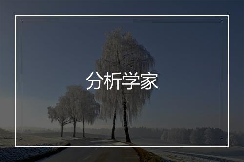 分析学家