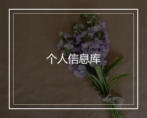 个人信息库