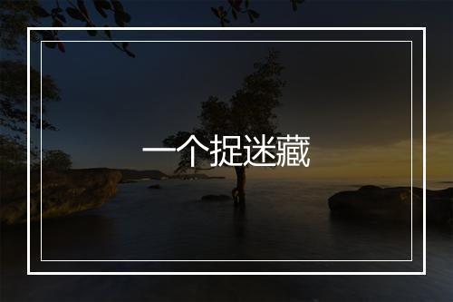 一个捉迷藏