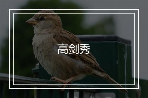 高剑秀