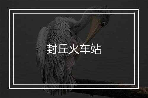 封丘火车站