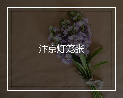 汴京灯笼张