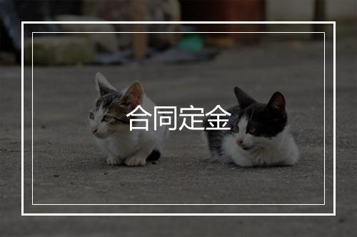 合同定金