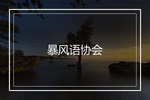 暴风语协会