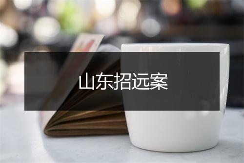 山东招远案