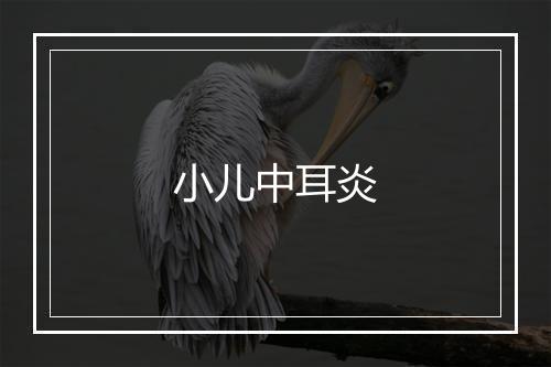 小儿中耳炎