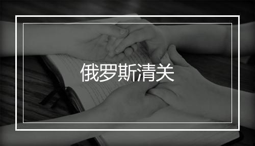 俄罗斯清关