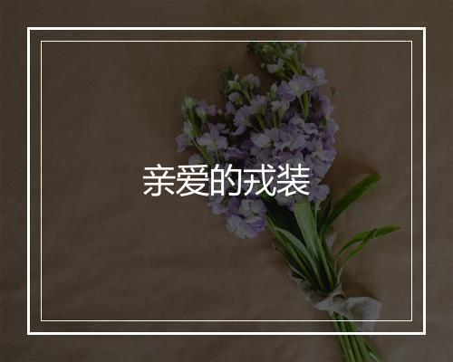 亲爱的戎装