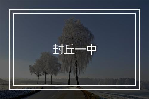 封丘一中