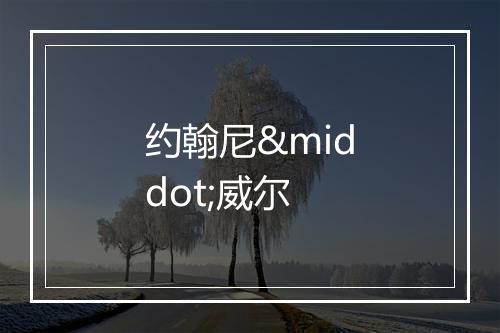 约翰尼·威尔