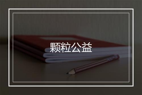 颗粒公益