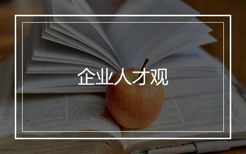 企业人才观