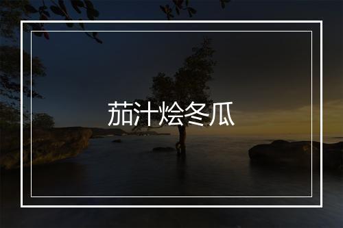 茄汁烩冬瓜