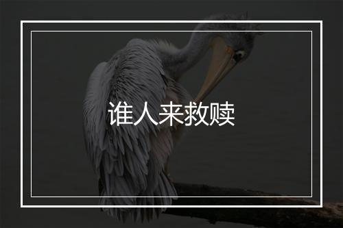 谁人来救赎