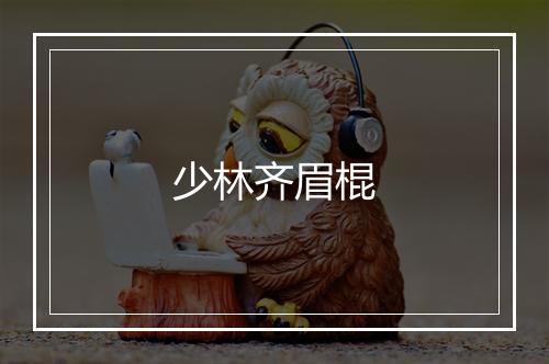 少林齐眉棍