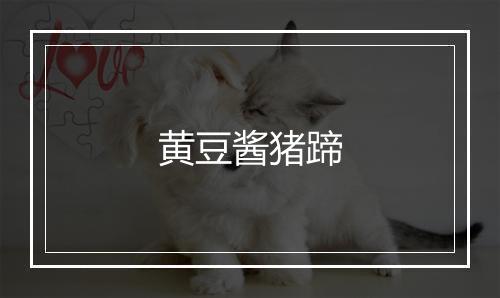 黄豆酱猪蹄