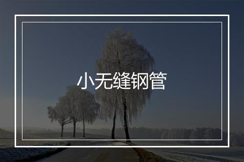 小无缝钢管