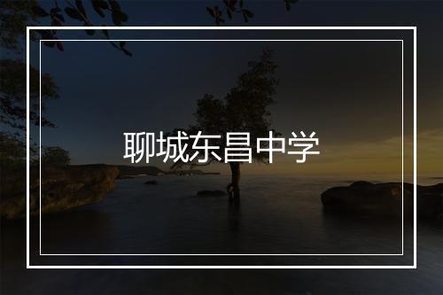 聊城东昌中学