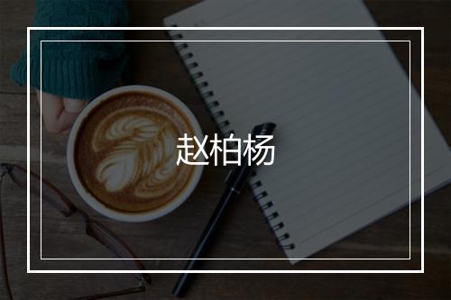 赵柏杨