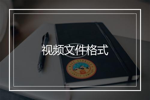 视频文件格式