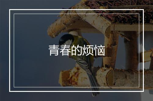 青春的烦恼