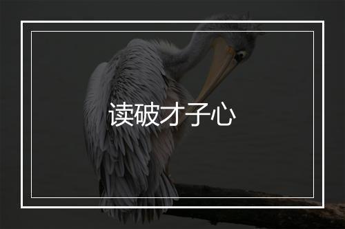 读破才子心