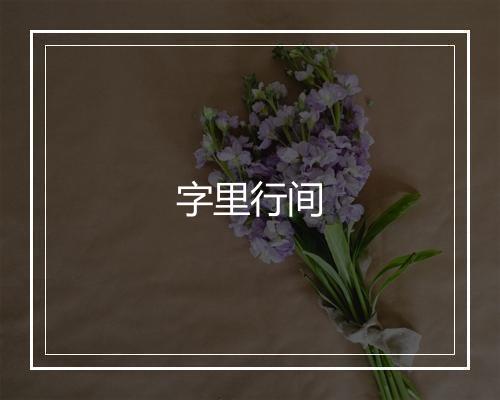 字里行间